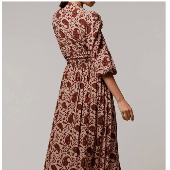 Anthropologie Lusana puff sleeve maxi dress 👗 - Picture 3 of 7